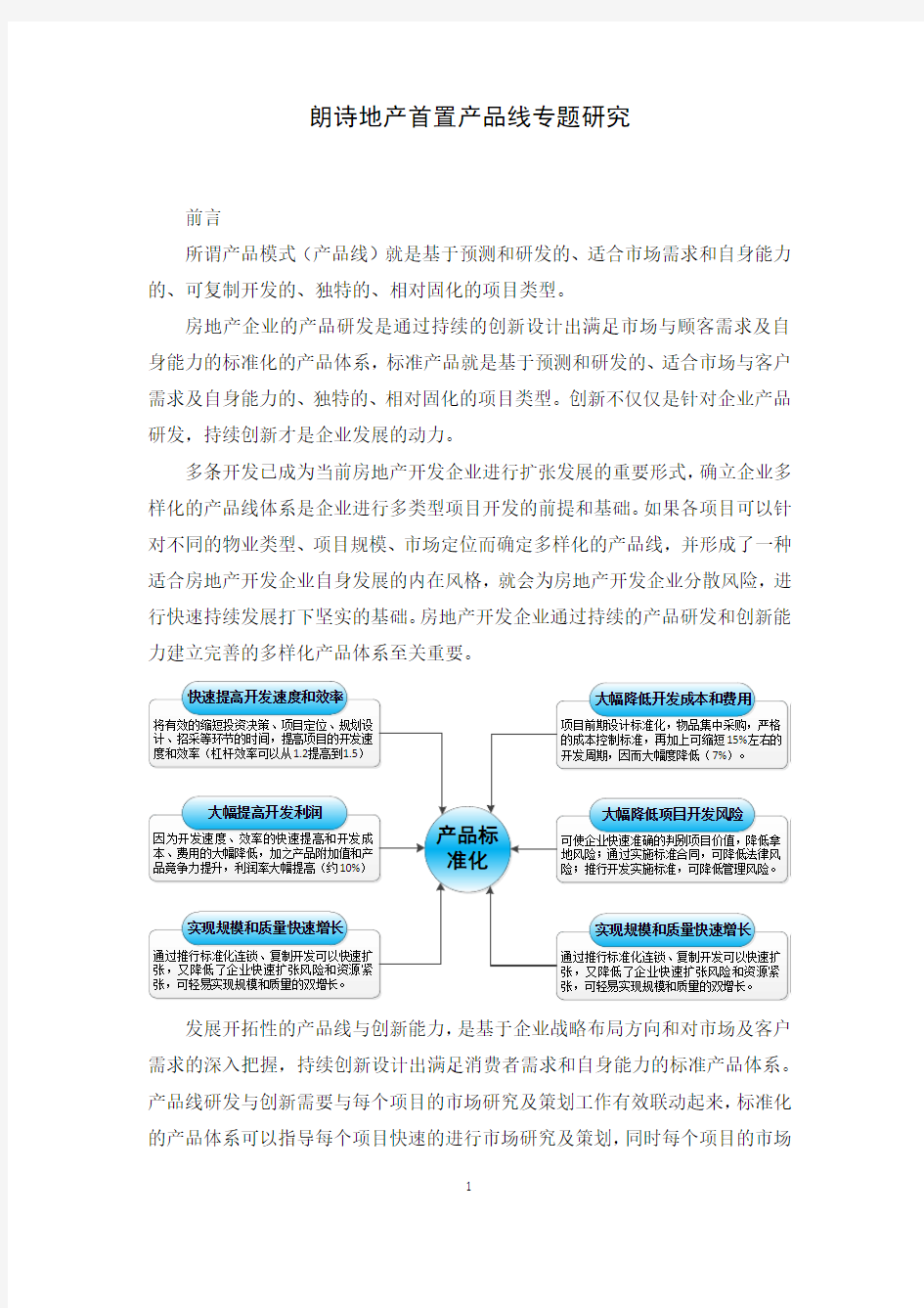 朗诗首置产品线研究