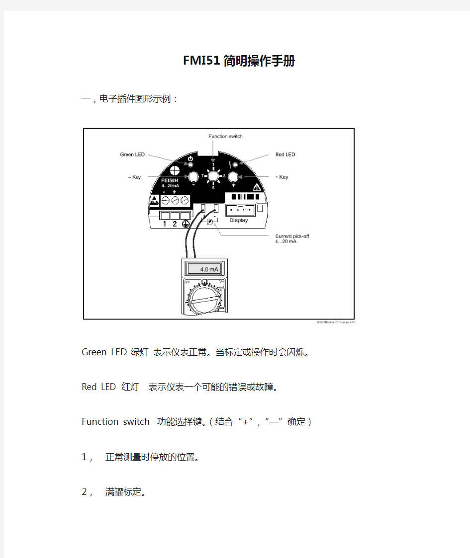 FMI51简明操作手册