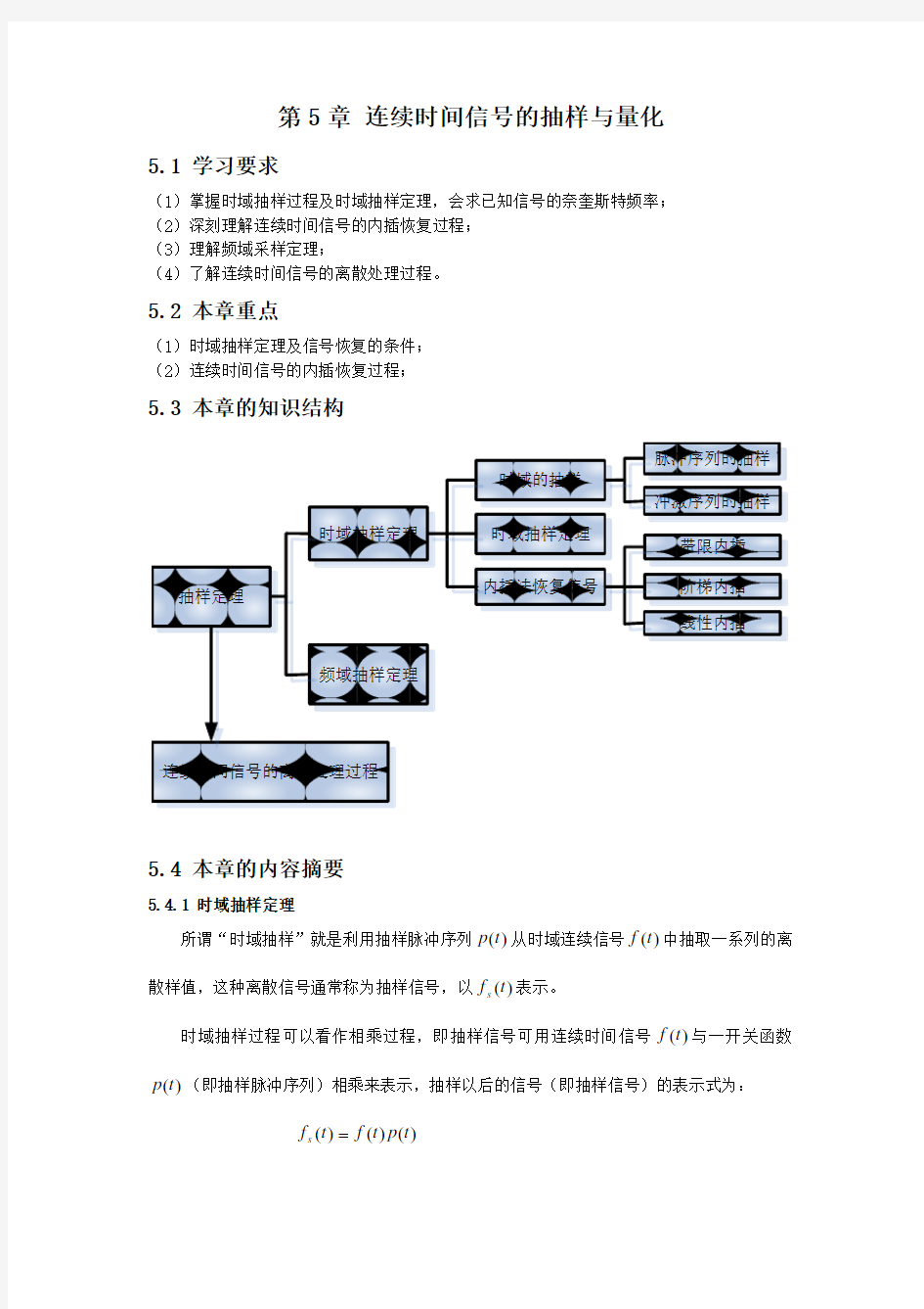 信号与系统王明泉第五章习题解答