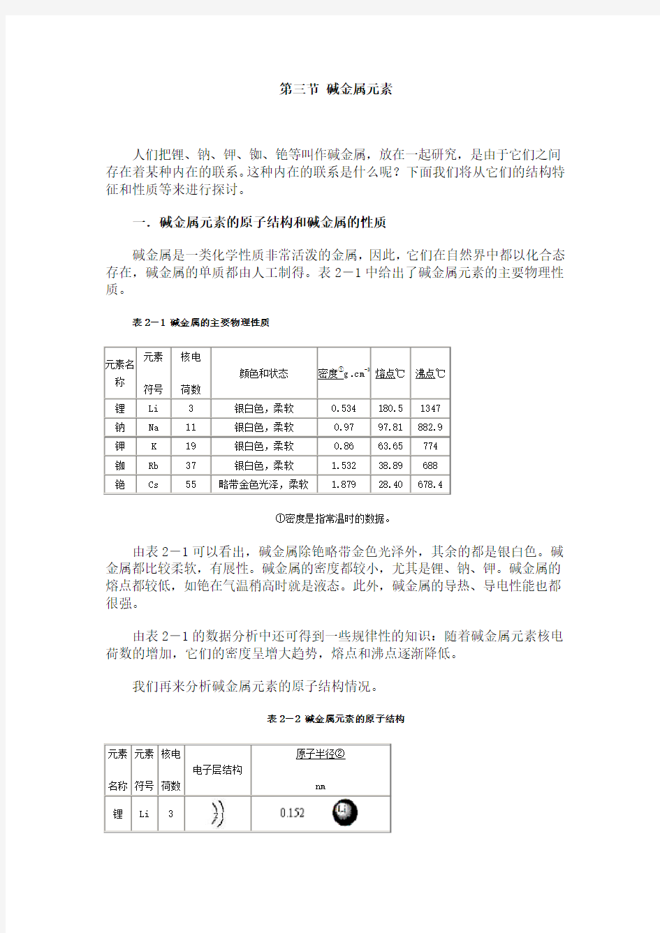 现行高中化学教材必修一-第二章3