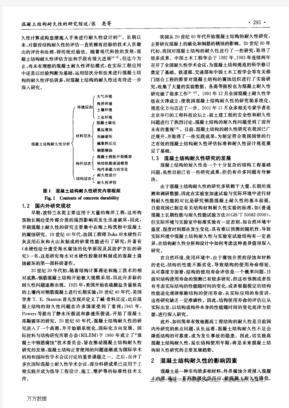 混凝土结构耐久性的研究综述