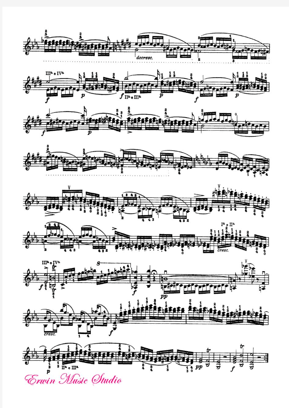 尼科洛帕格尼尼《24首小提琴随想曲第8首》作品.1,小提琴曲谱NiccolòPaganini,24CapricesNo.8
