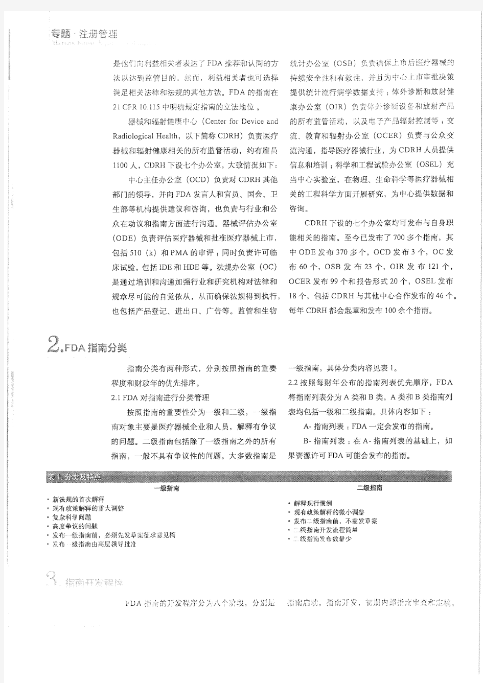 FDA医疗器械指南开发程序介绍