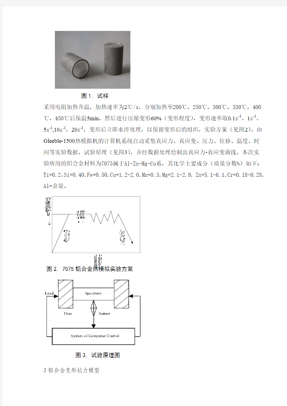 铝合金热轧变形抗力模型研究