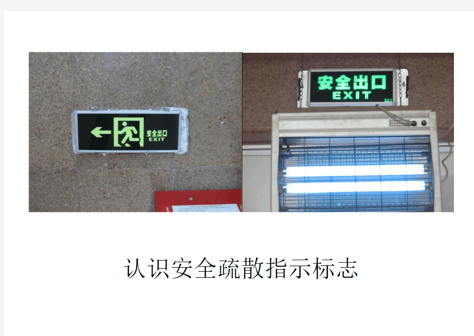 认识安全疏散指示标志