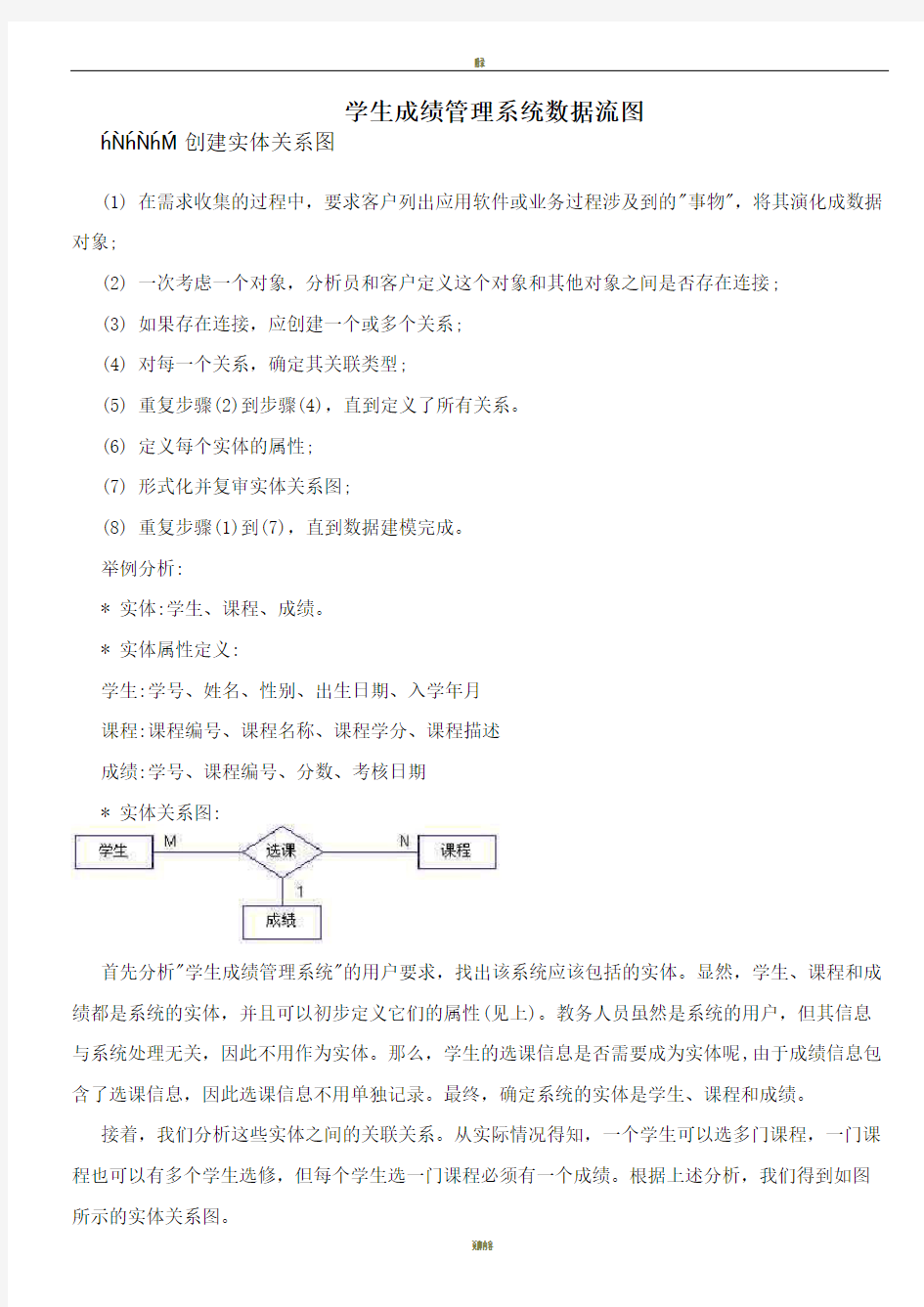 学生成绩管理系统数据流图