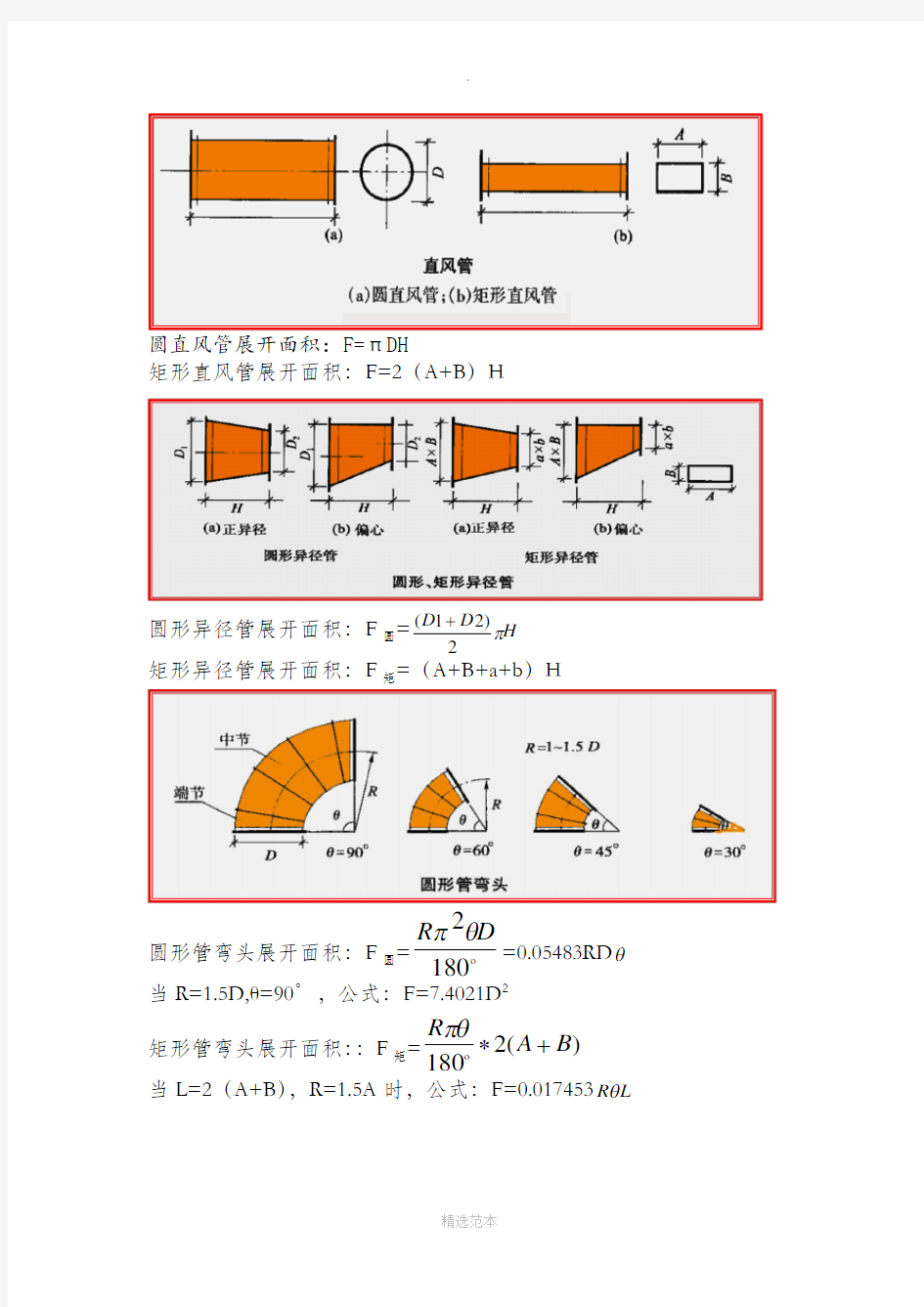 风管计算公式