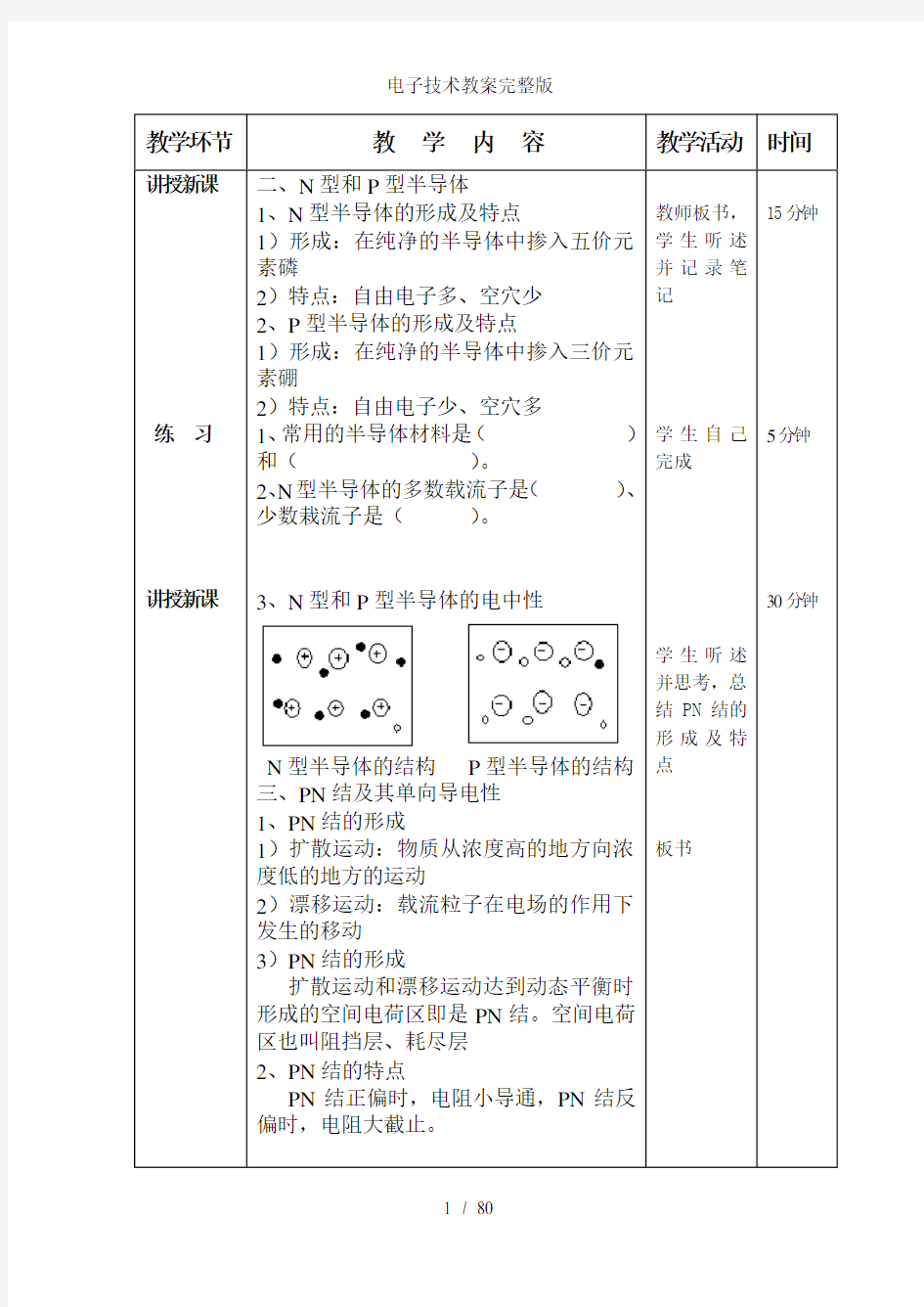 电子技术教案完整版[1]