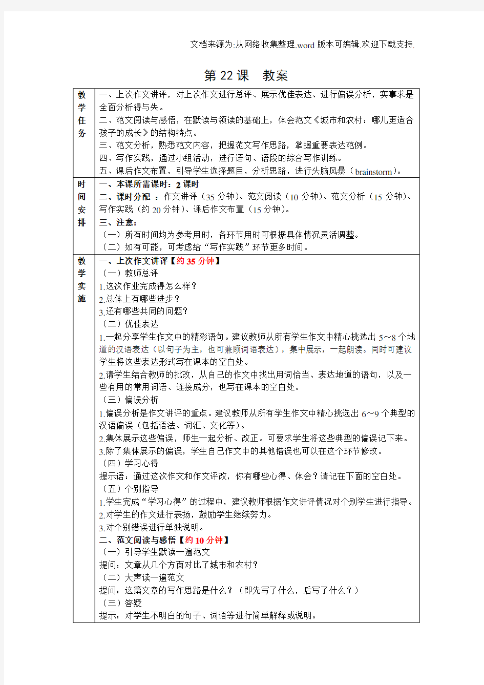 发展汉语(第二版)中级写作II第22课哪儿更适合孩子成长
