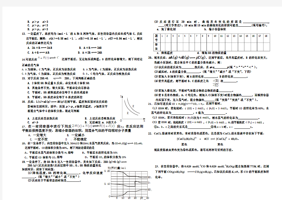 鲁科版高中化学选修四高二化学《化学反应原理》