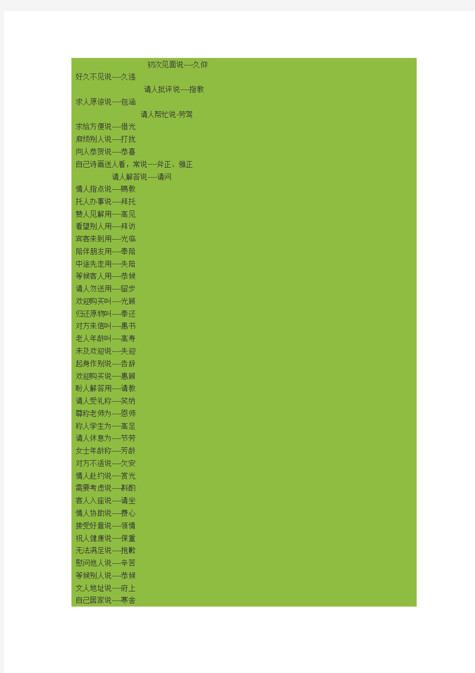 客套话大全(不会说客套话的HR不合格)