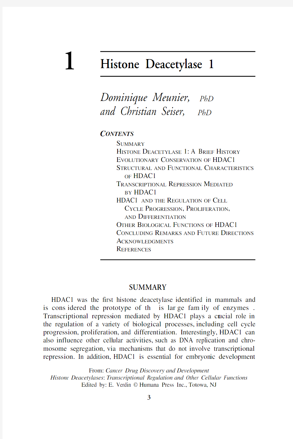 I1-Histone Deacetylase 1