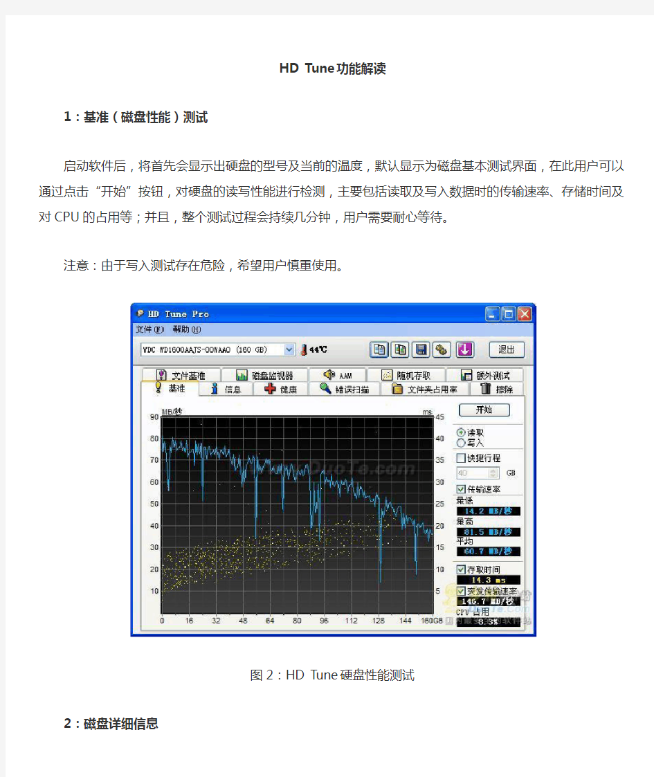 硬盘检测工具HD Tune使用教程