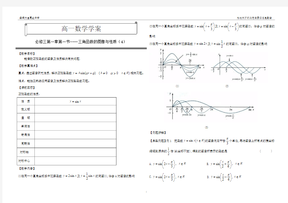 三角函数图像平移变换问题