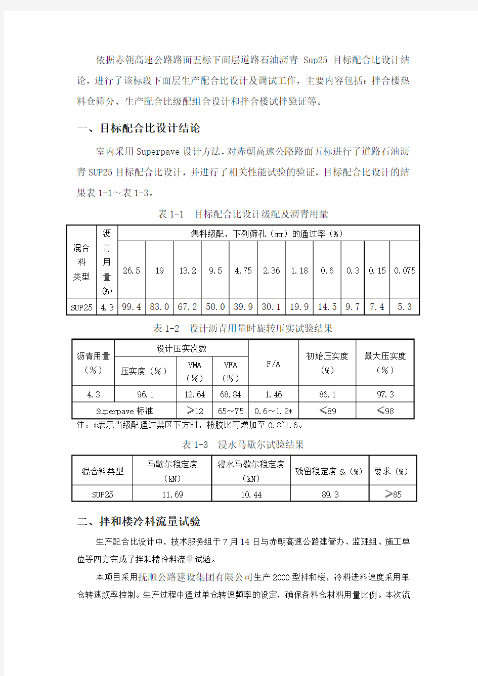 生产配合比设计报告(参考)