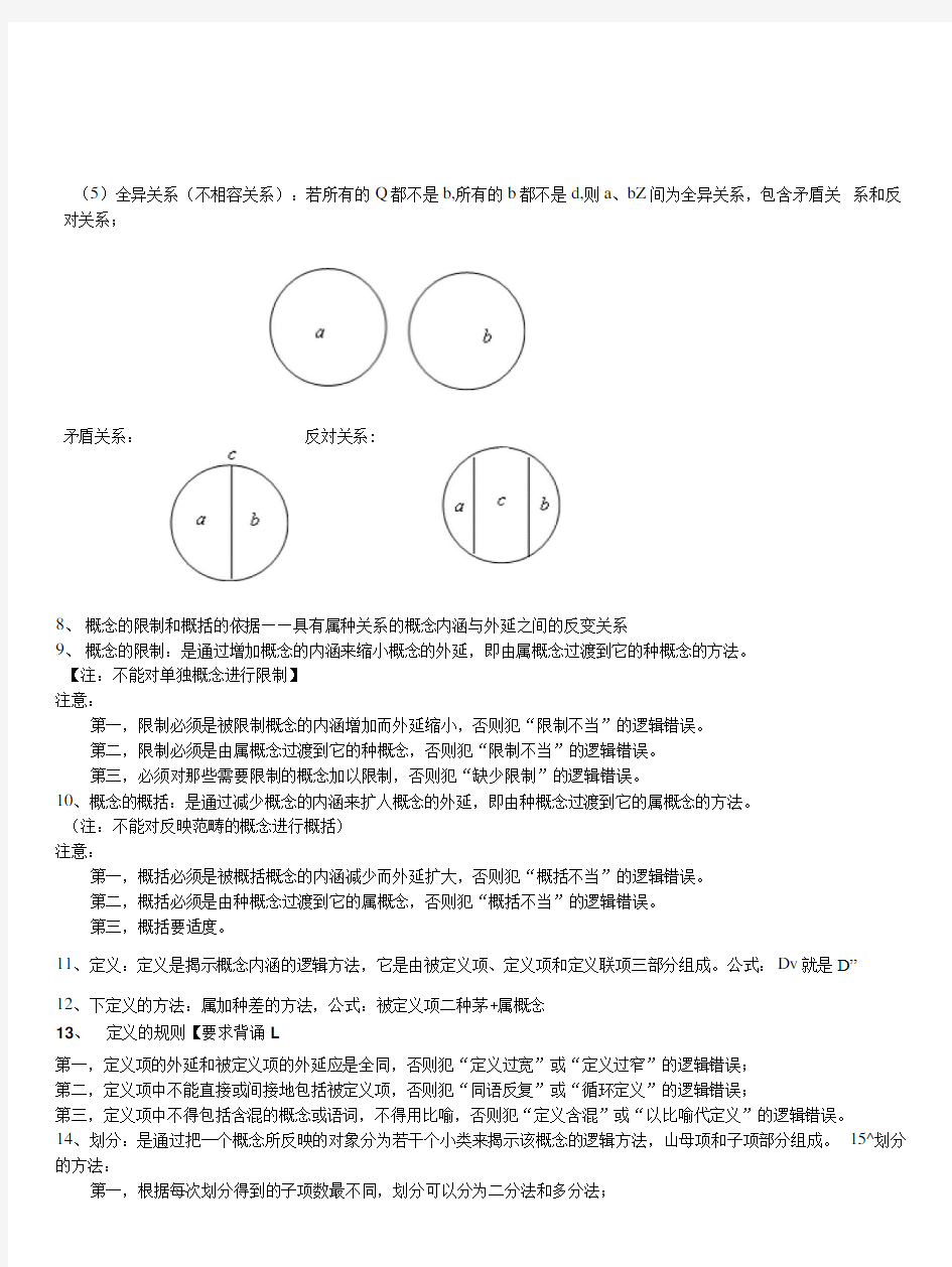 逻辑学基础复习要点.docx