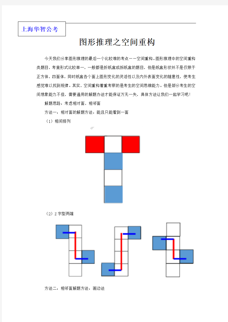 图形推理之空间重构