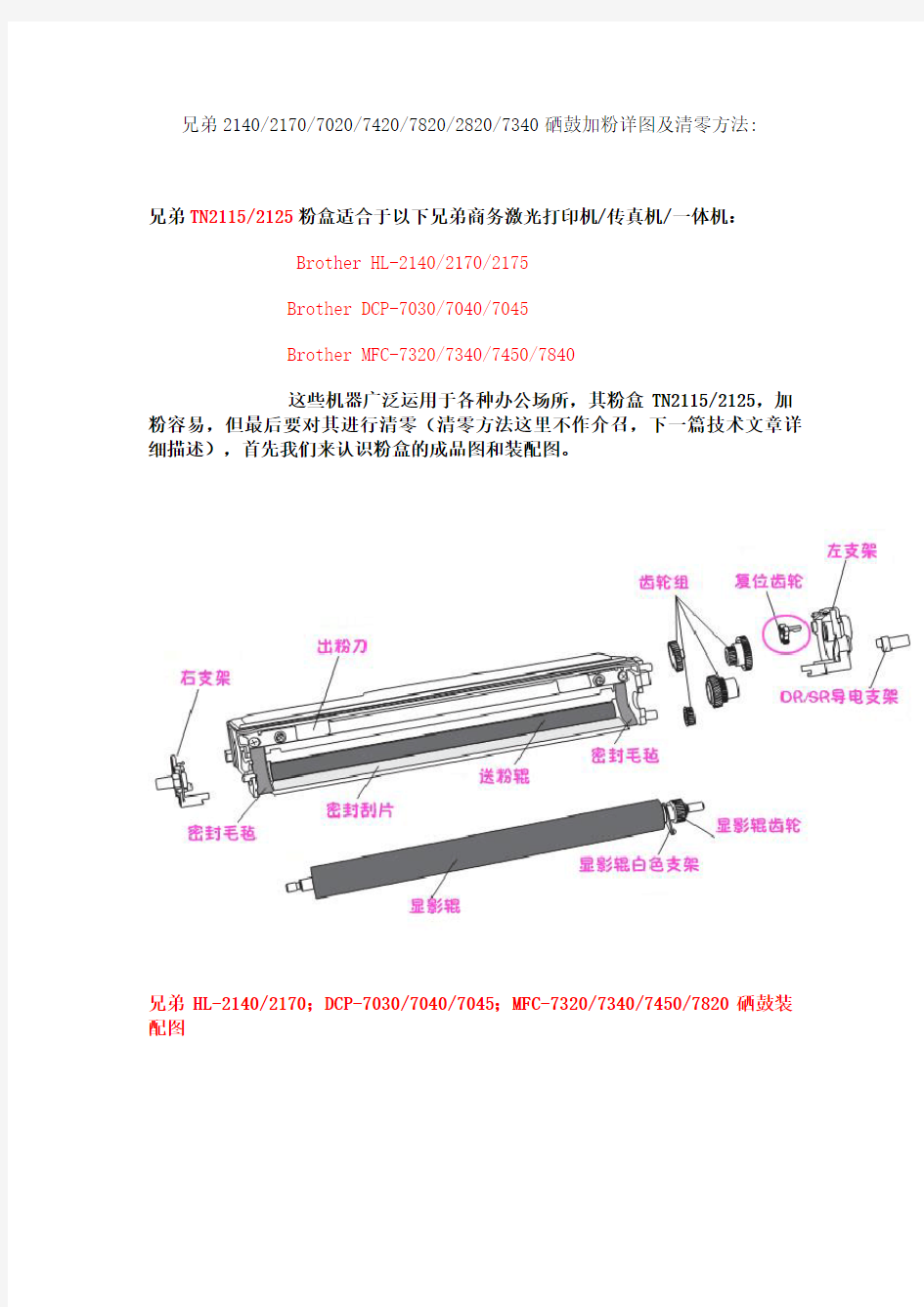 兄弟打印机加粉