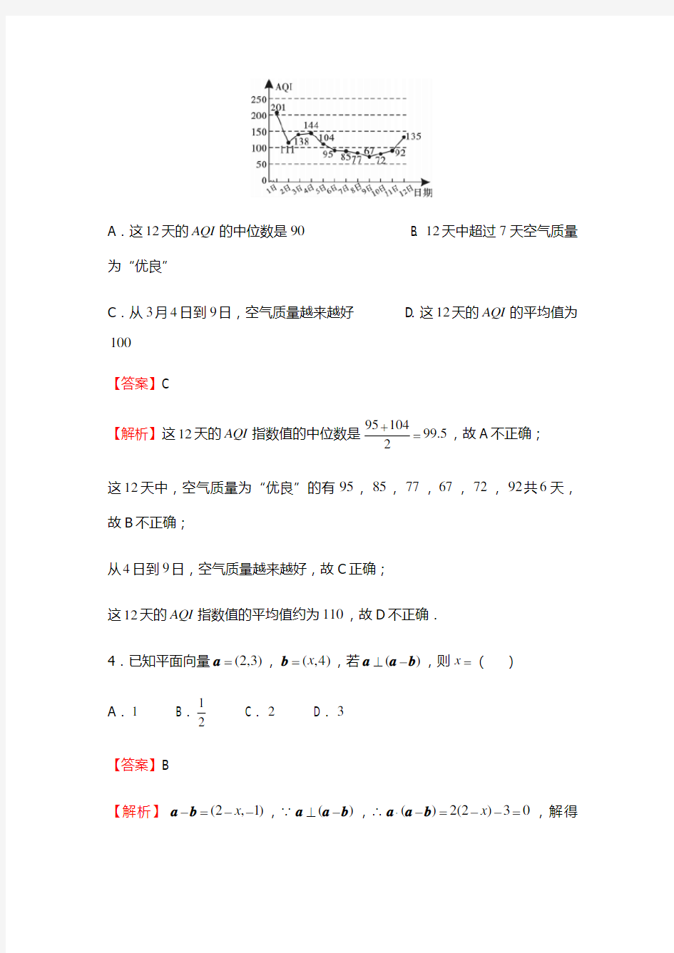 2020届高三第一次模拟考试卷理科数学(四)解析版