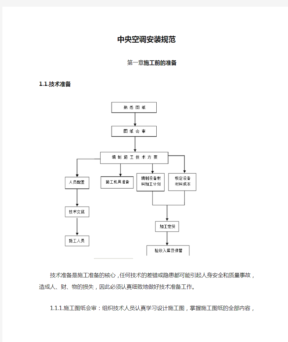 中央空调安装规范