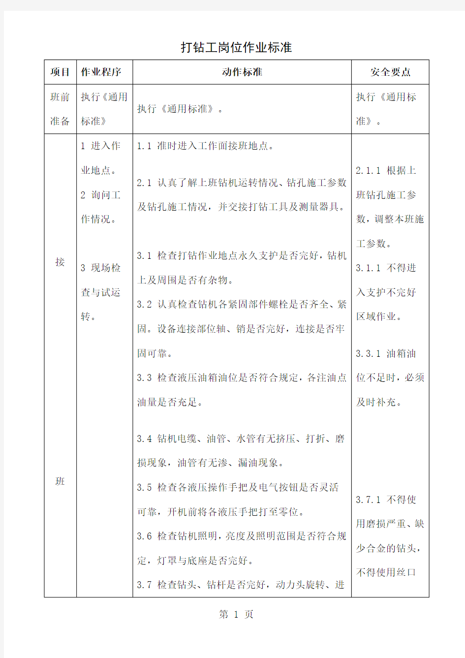 打钻工岗标及其考试题库共21页word资料