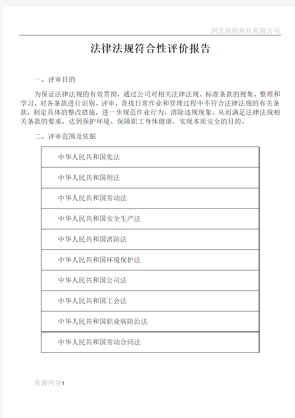 法律法规符合性评价报告50674