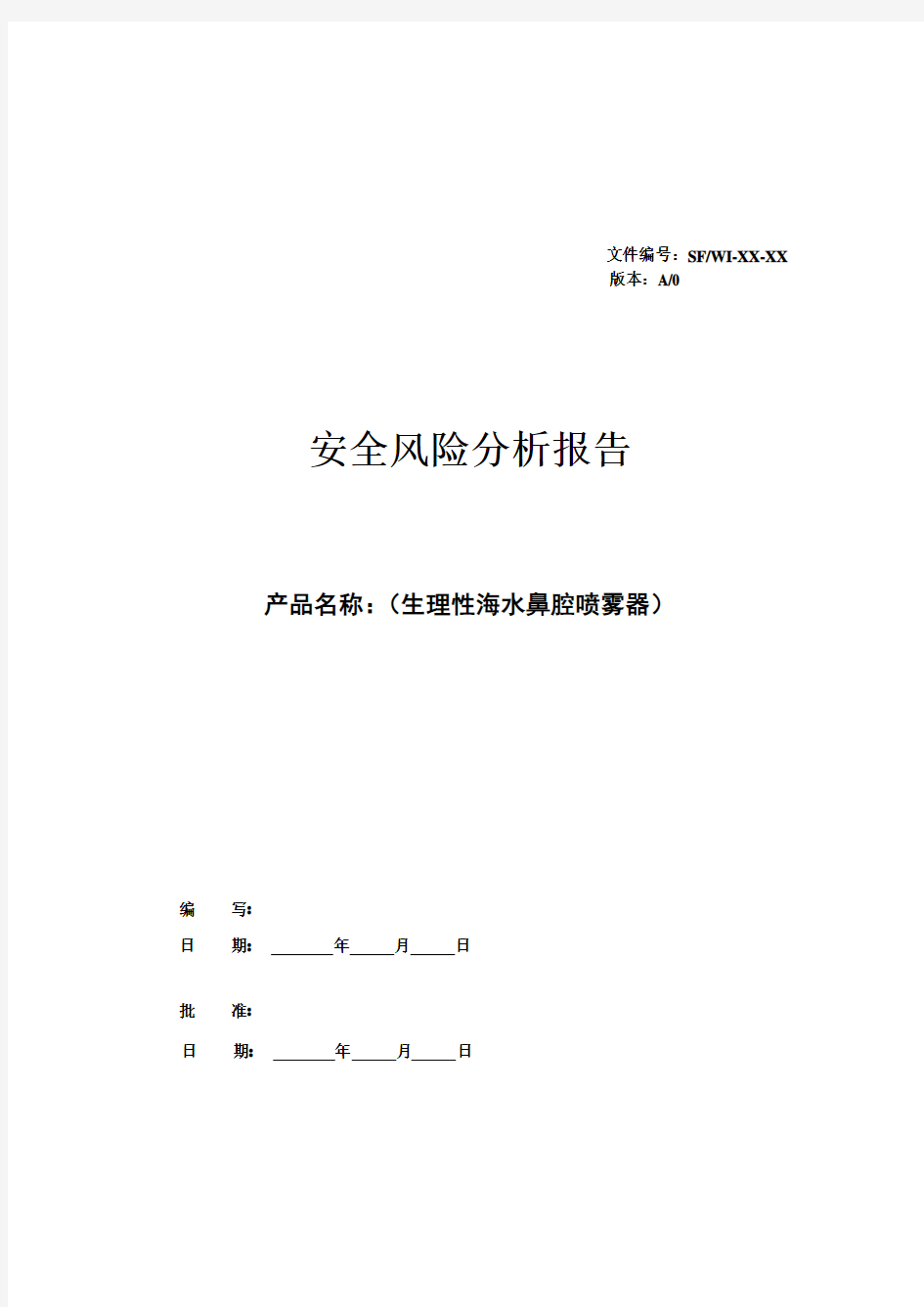 安全风险分析报告