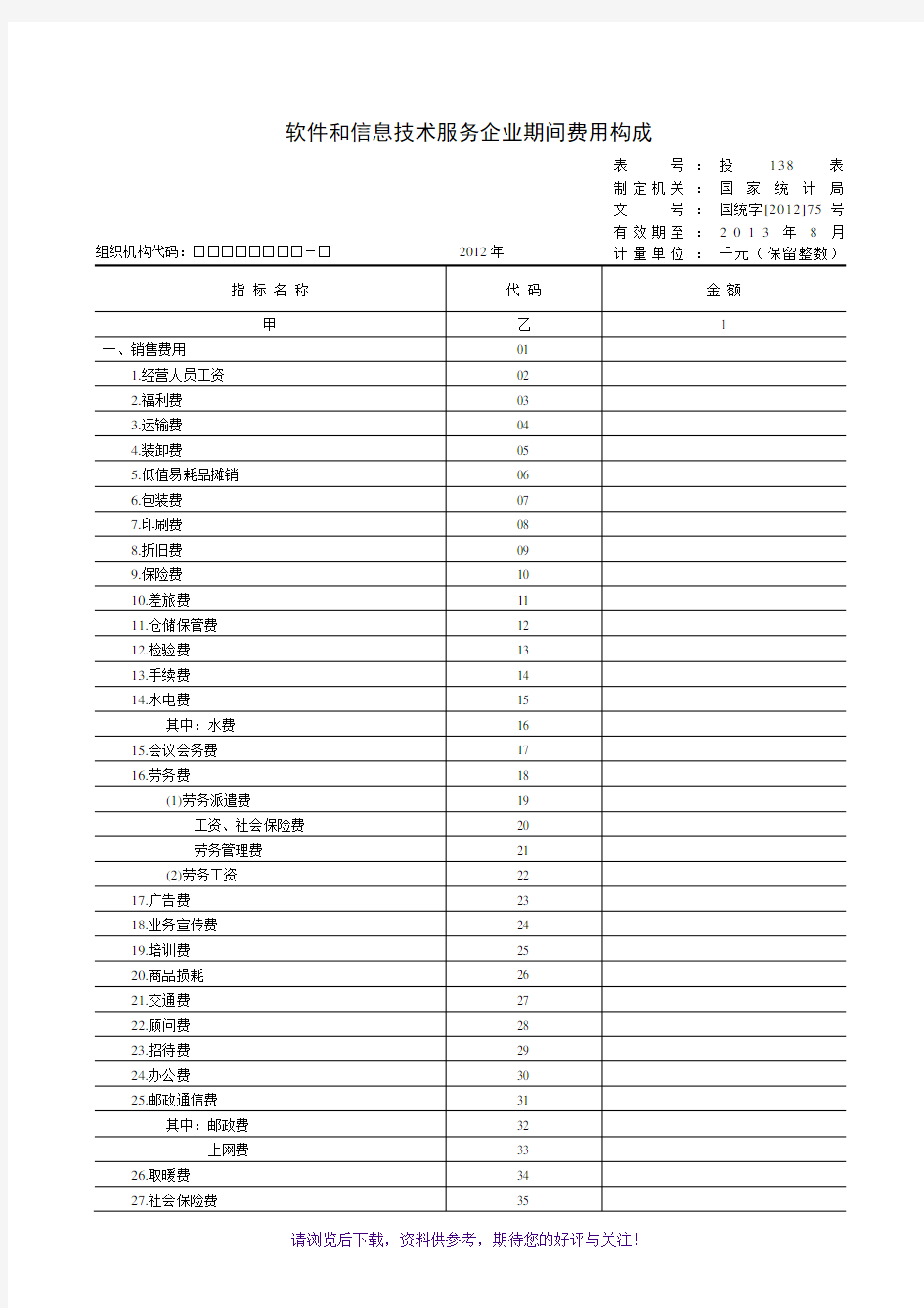 软件和信息技术服务企业主营业务成本构成