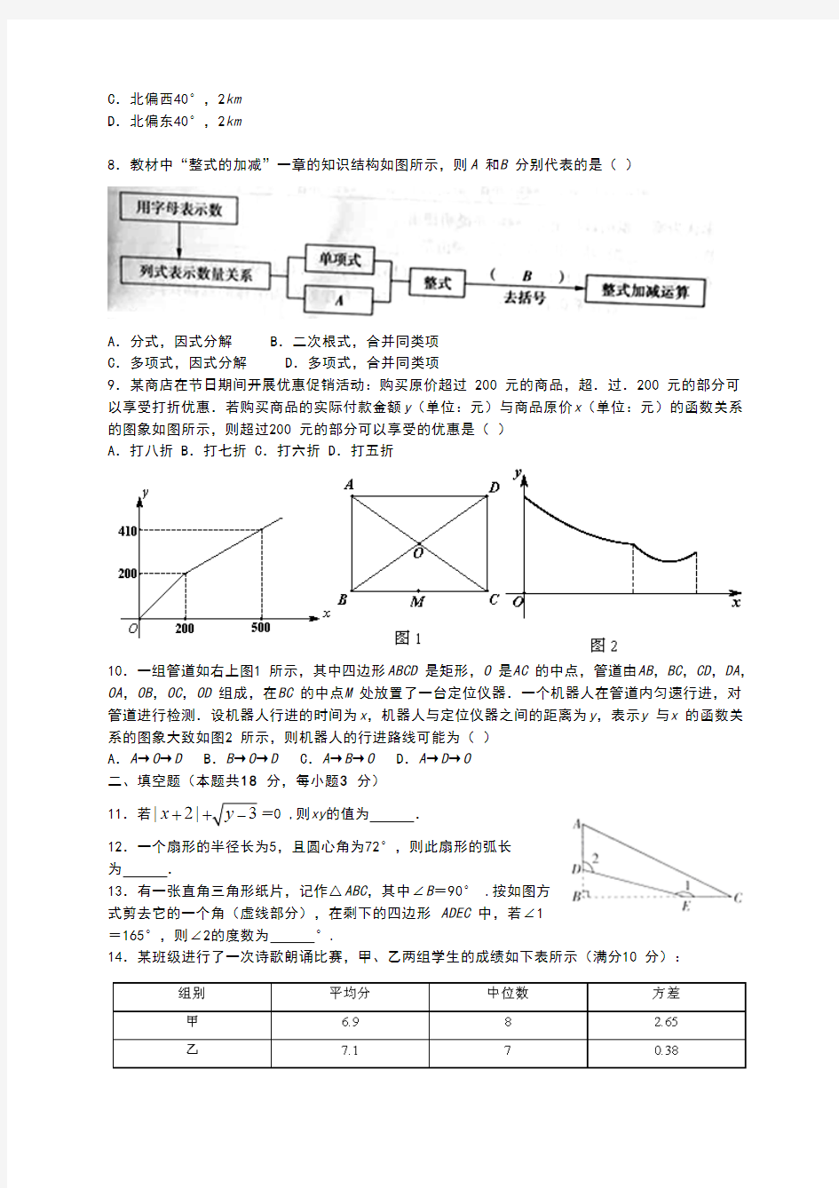 2016年北京市西城初三数学二模试题及答案