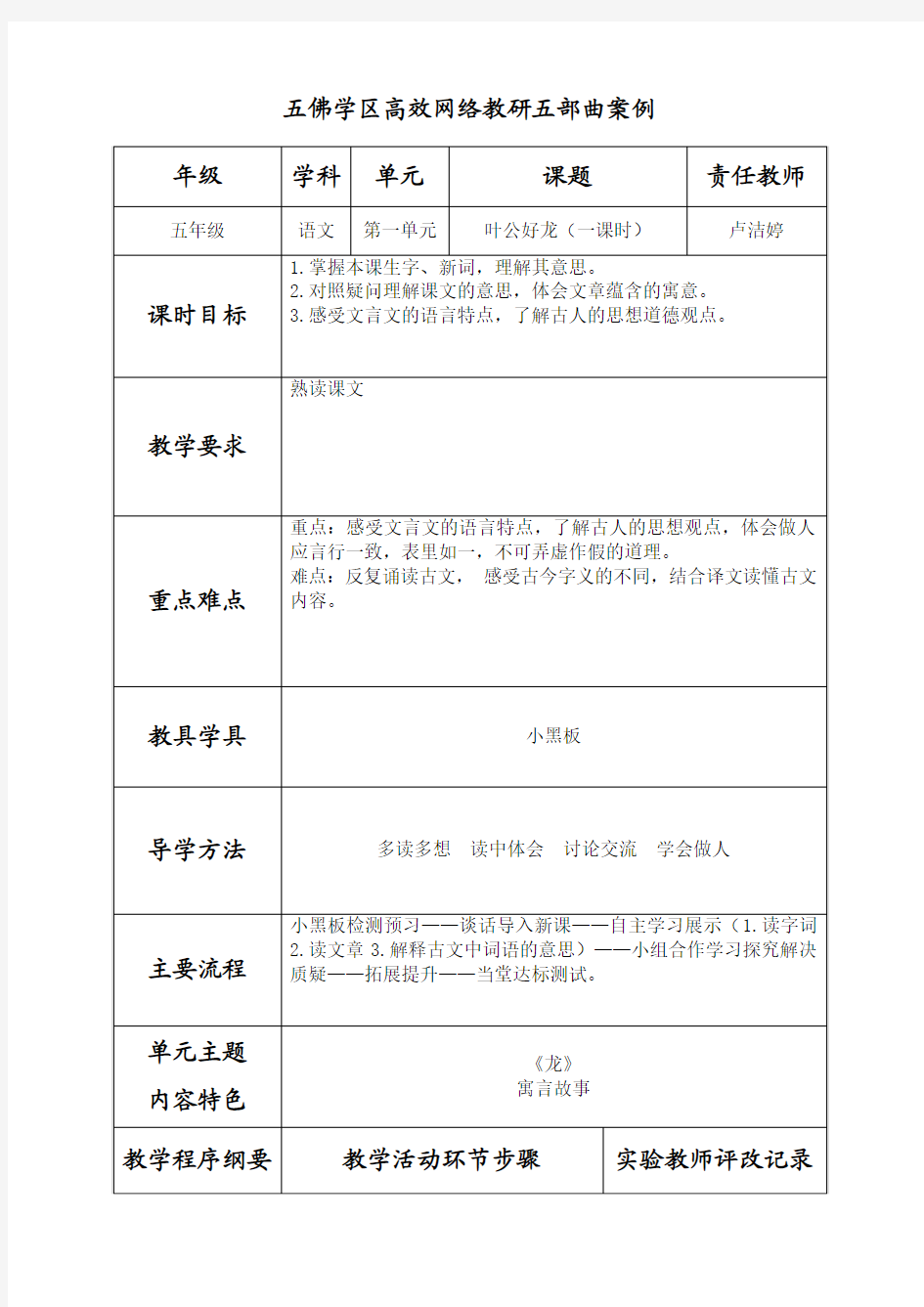 叶公好龙案例