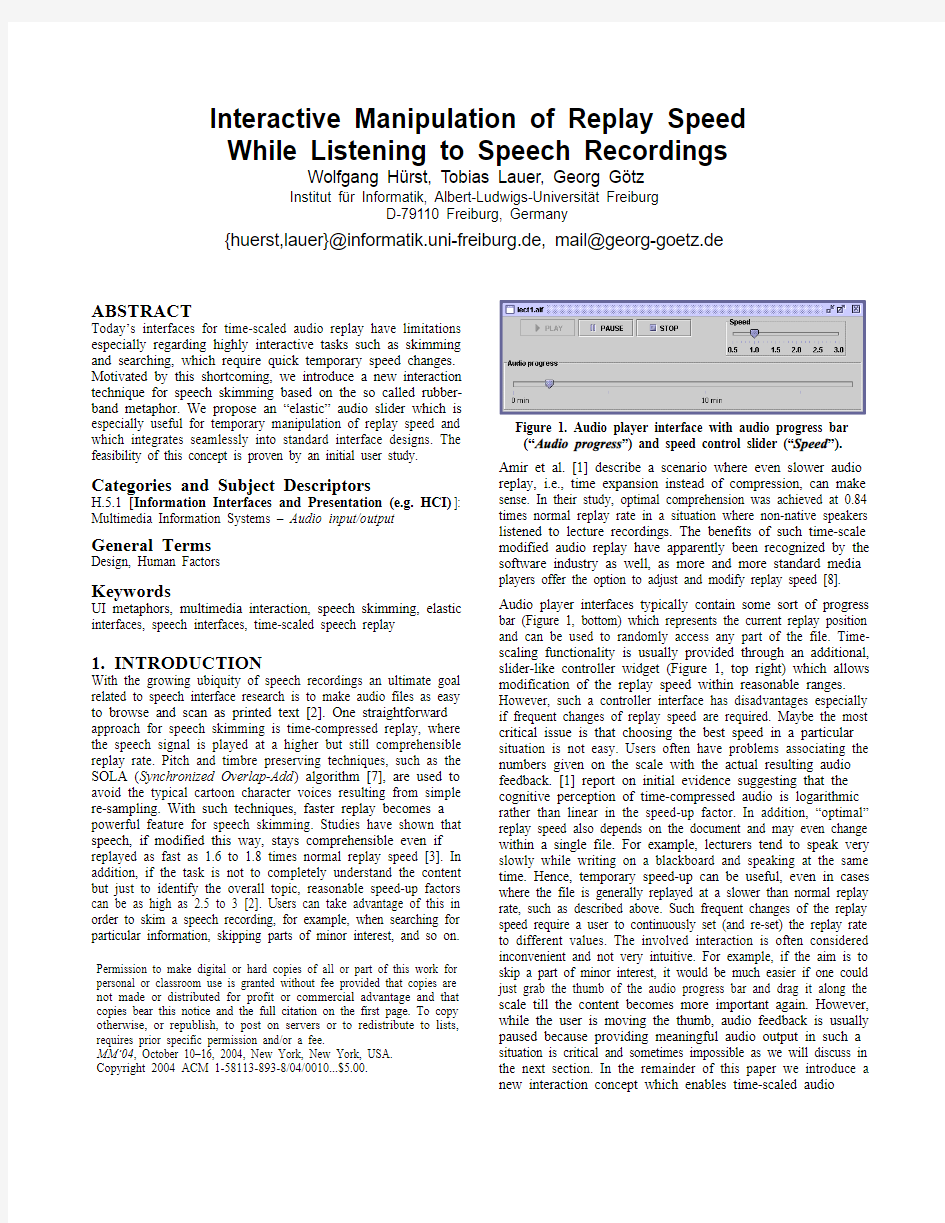 Categories and Subject Descriptors H.5.1 [Information Interfaces and Presentation (e.g. HCI