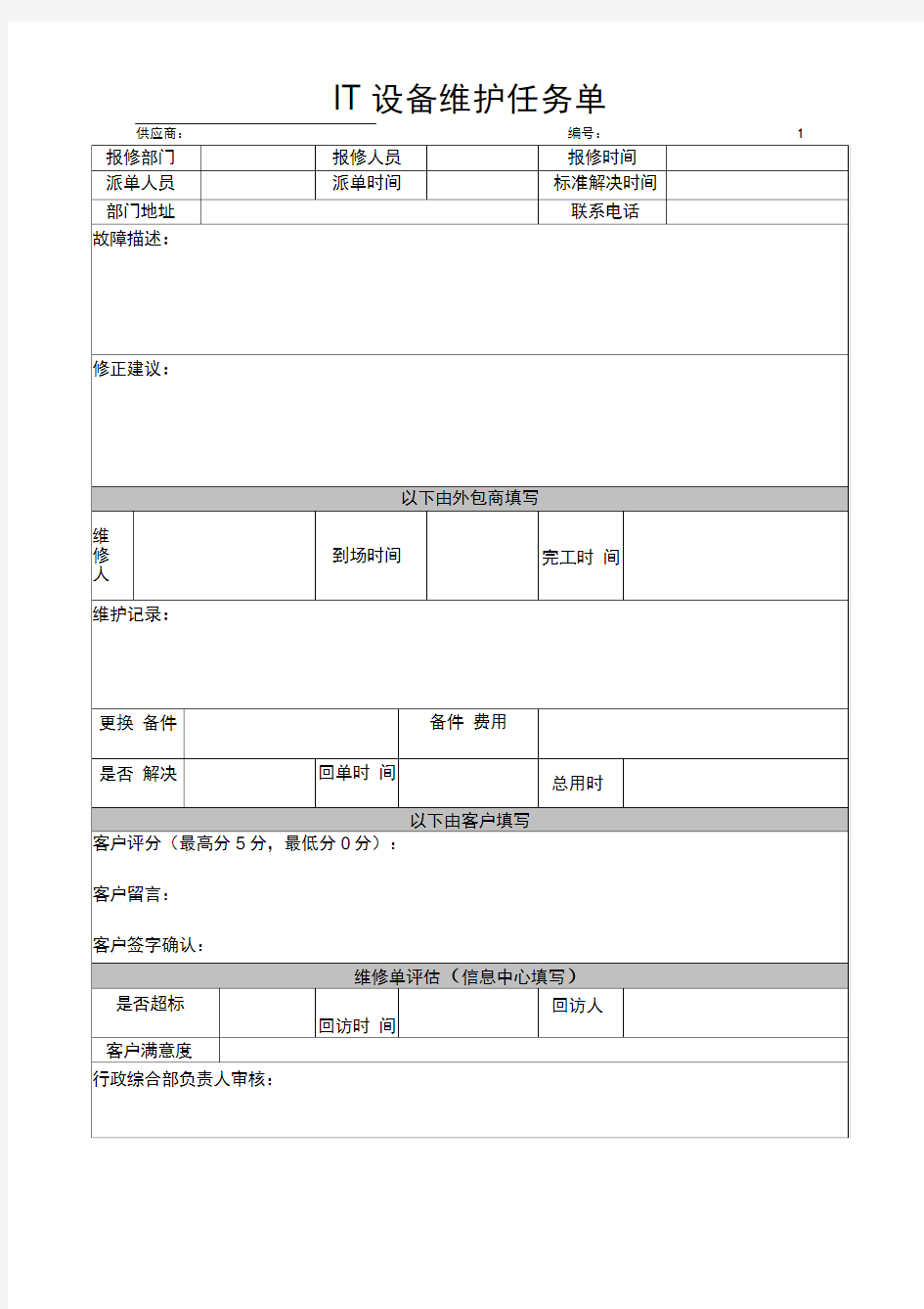 计算机网络管理规定表格