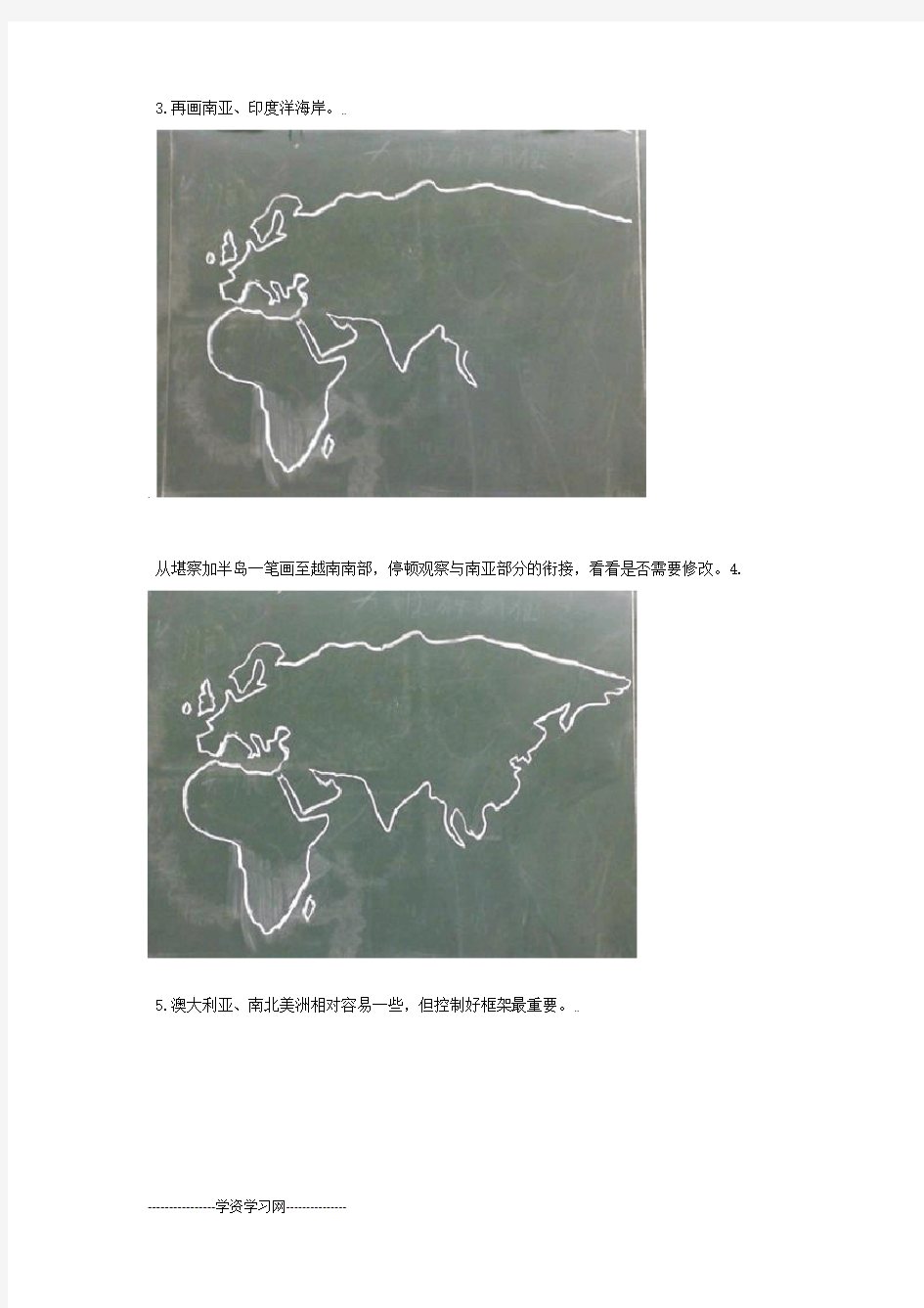 绘制世界地图一般步骤