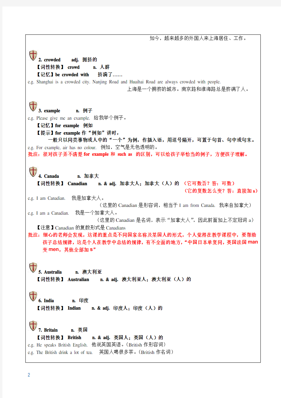 上海牛津版英语七年级上册七上7AUnit3U3同步讲义教案