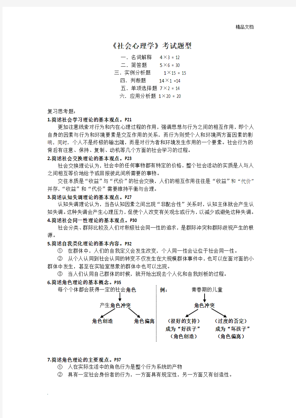 《社会心理学》复习资料