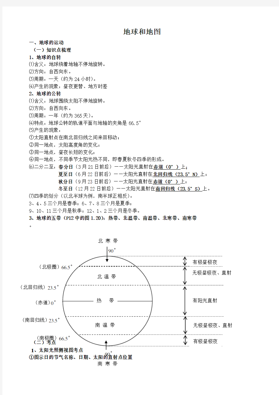 地球与地图世界地理整合资料