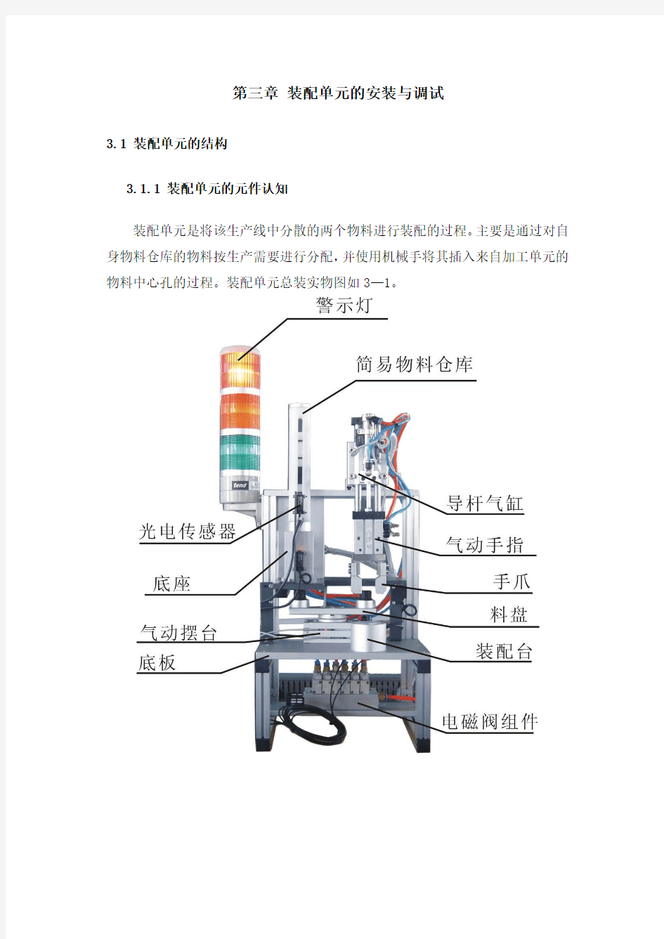 装配单元的安装调试.