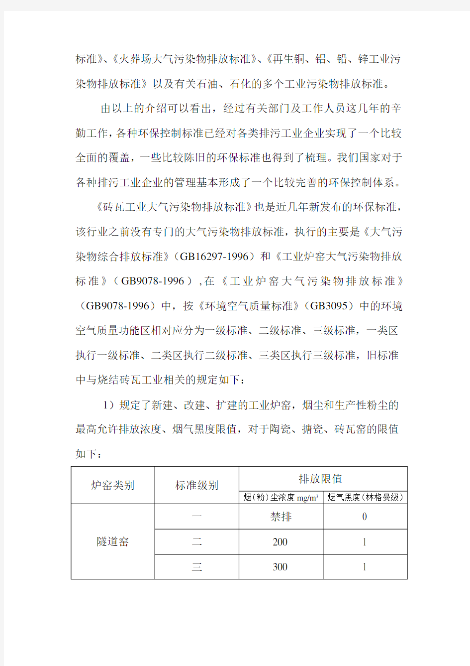 从多行业环保标准,看《砖瓦工业大气污染物排放标准》