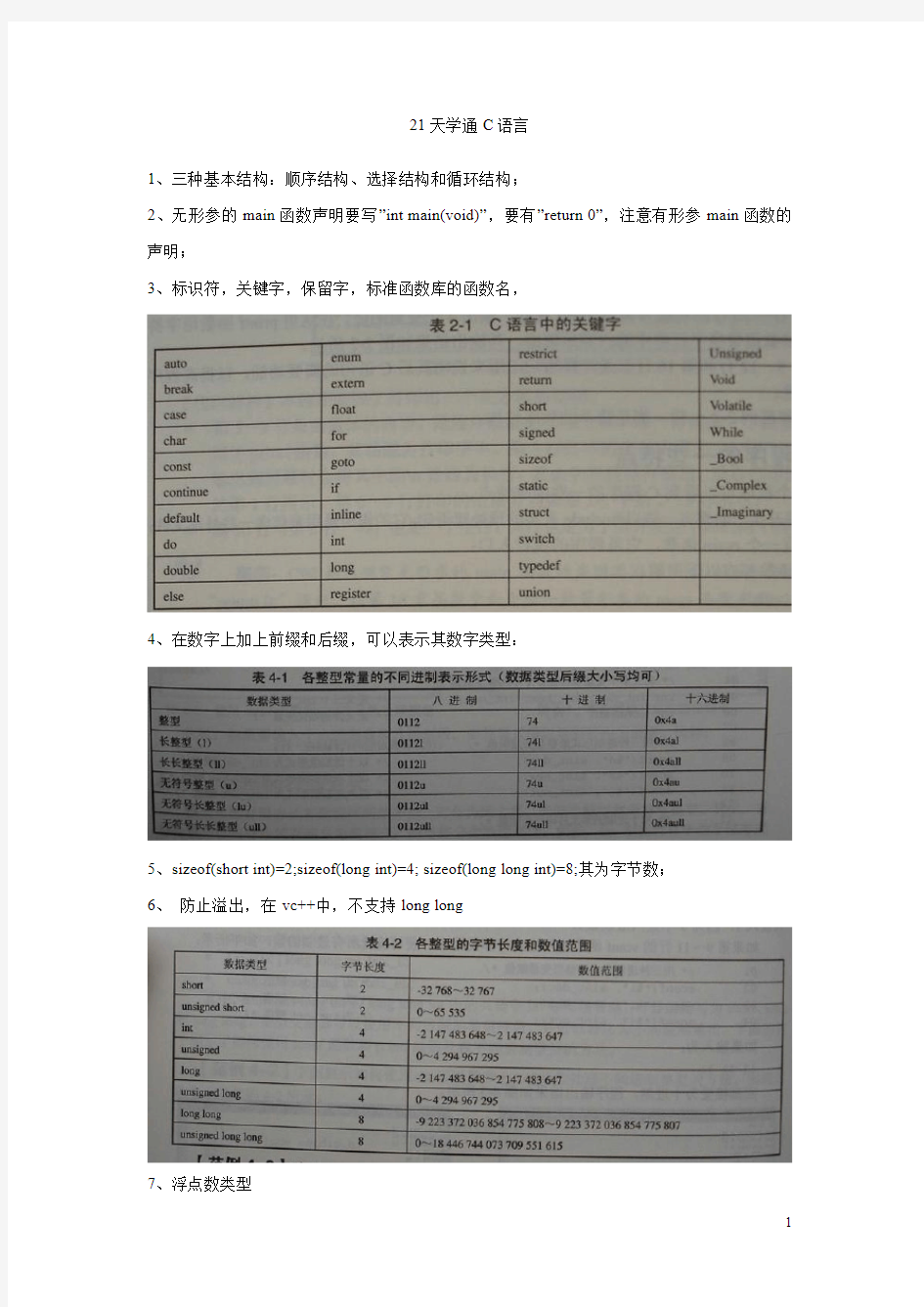 C语言学习难点重点