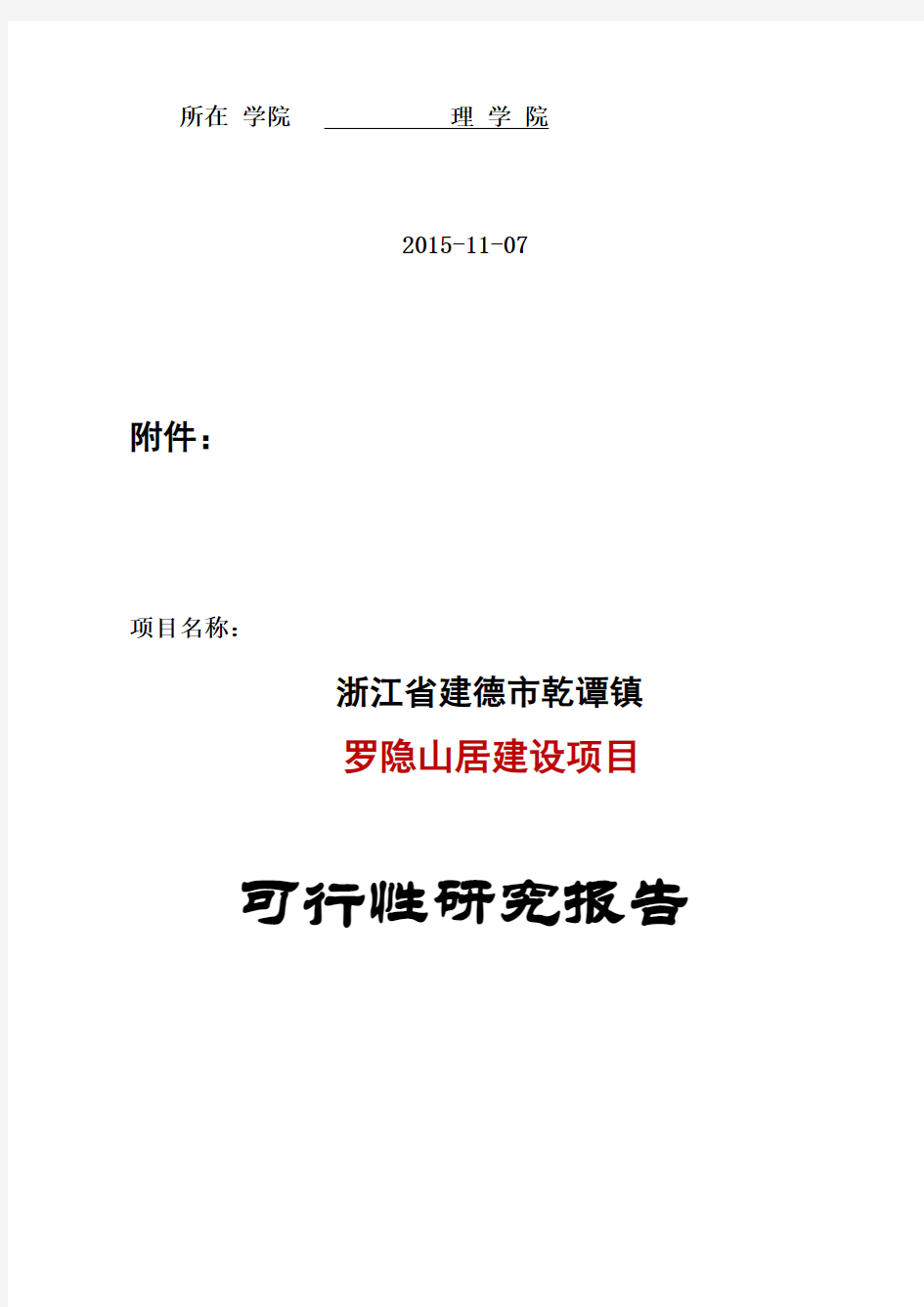 民宿项目可行性研究报告