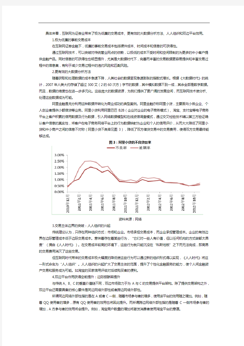 互联网金融的特征