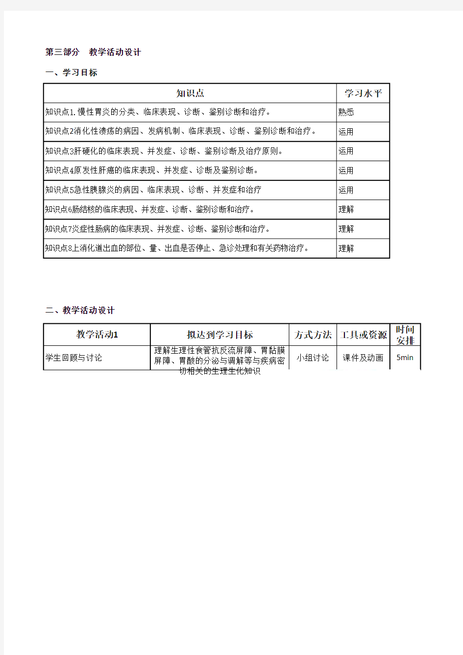 电子教案-单元1  消化系统疾病