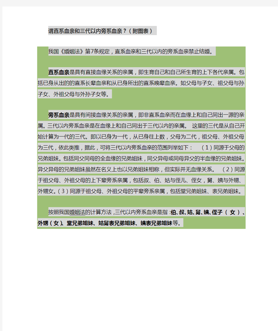 直系旁系血亲图