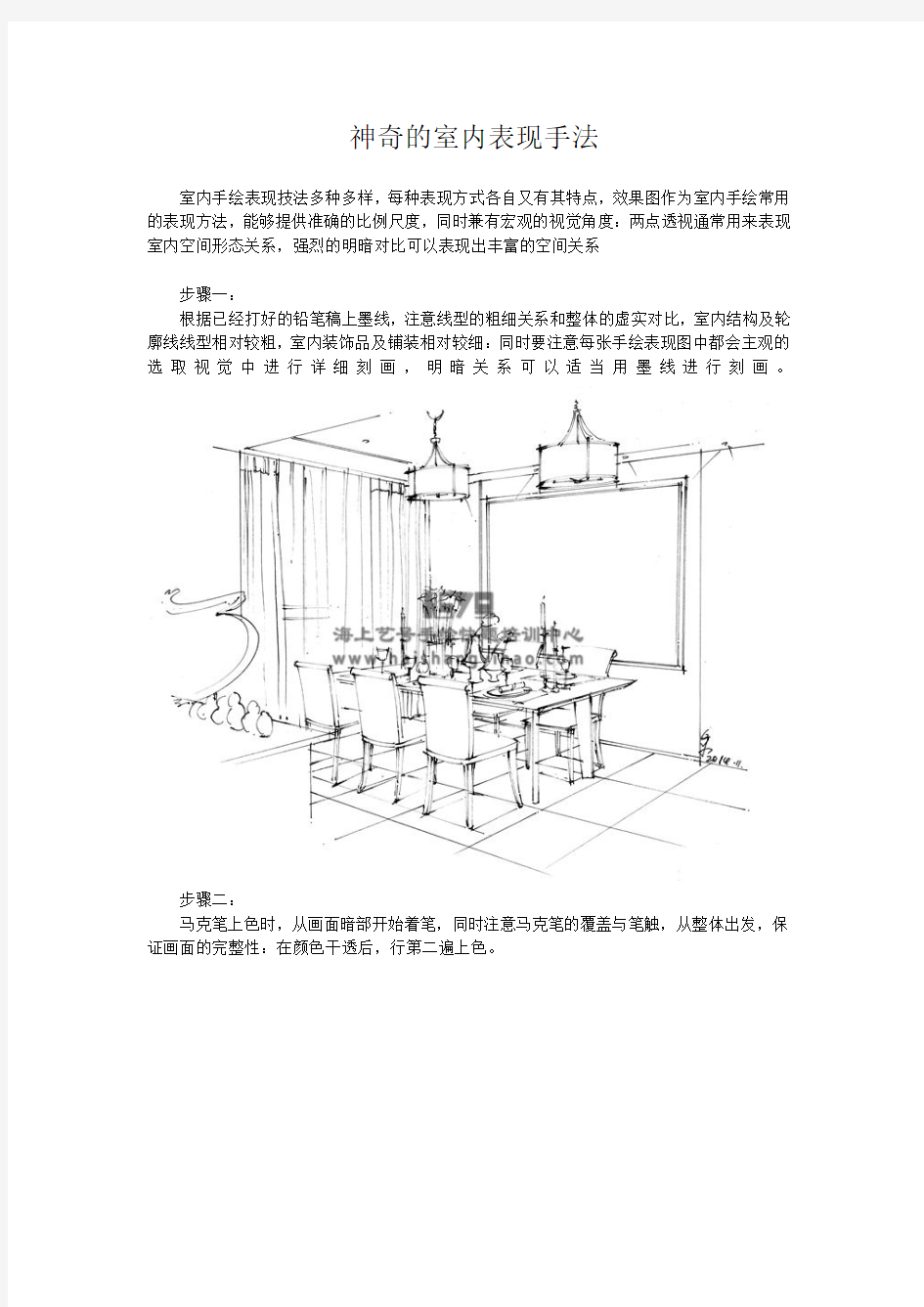 室内表现手法