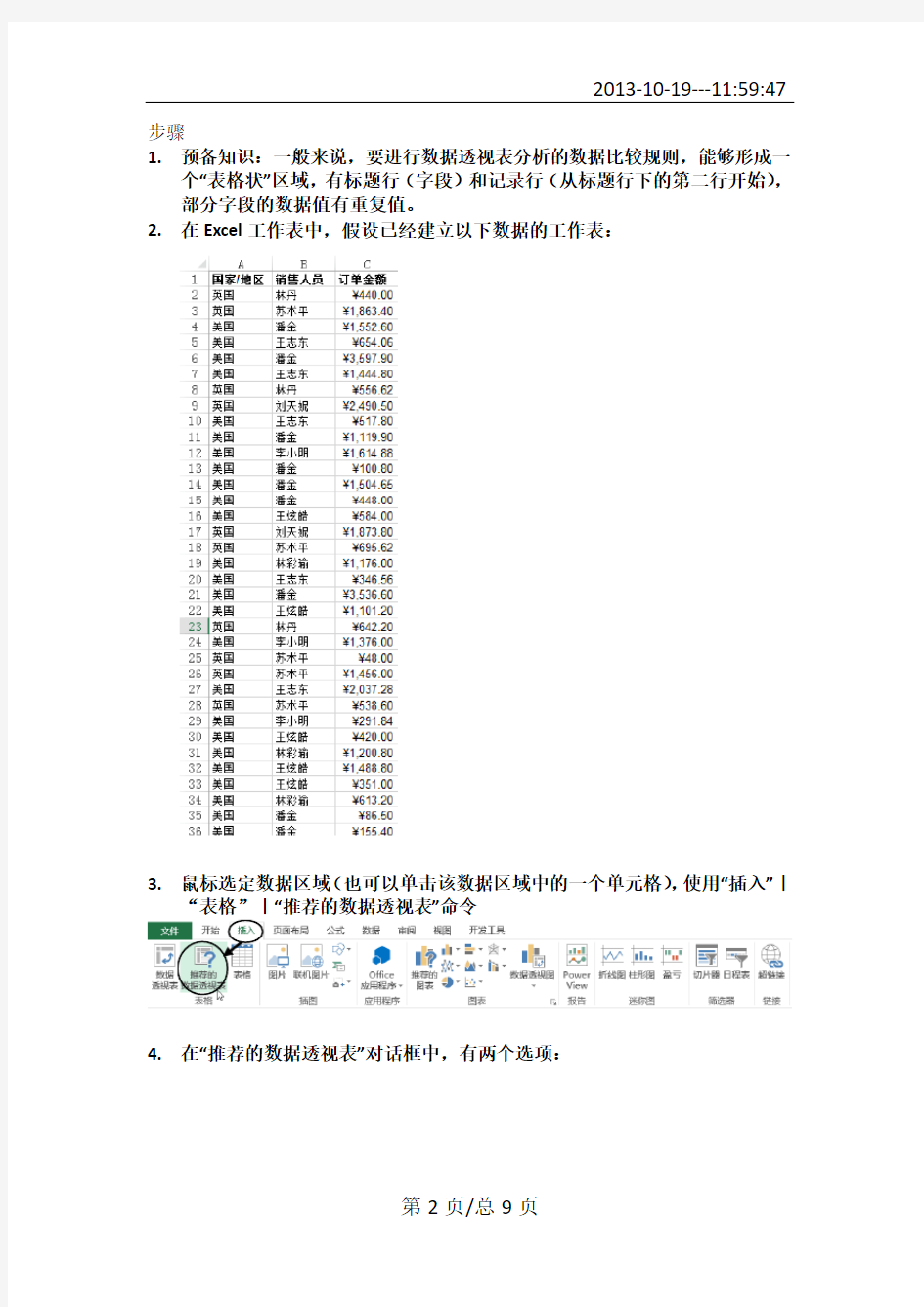 Excel 2013 数据透视表详解PDF