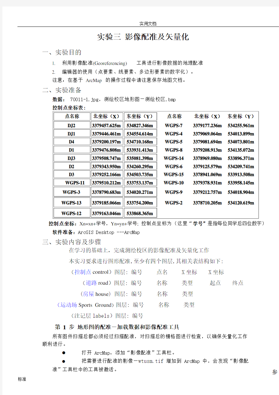 实验三-影像配准及矢量化