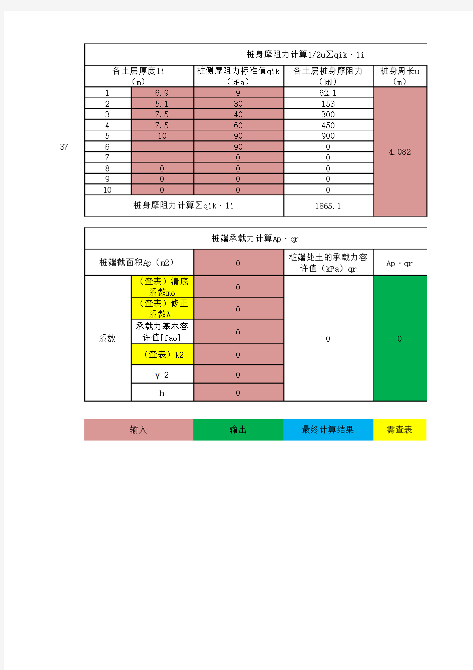 桩基承载力计算