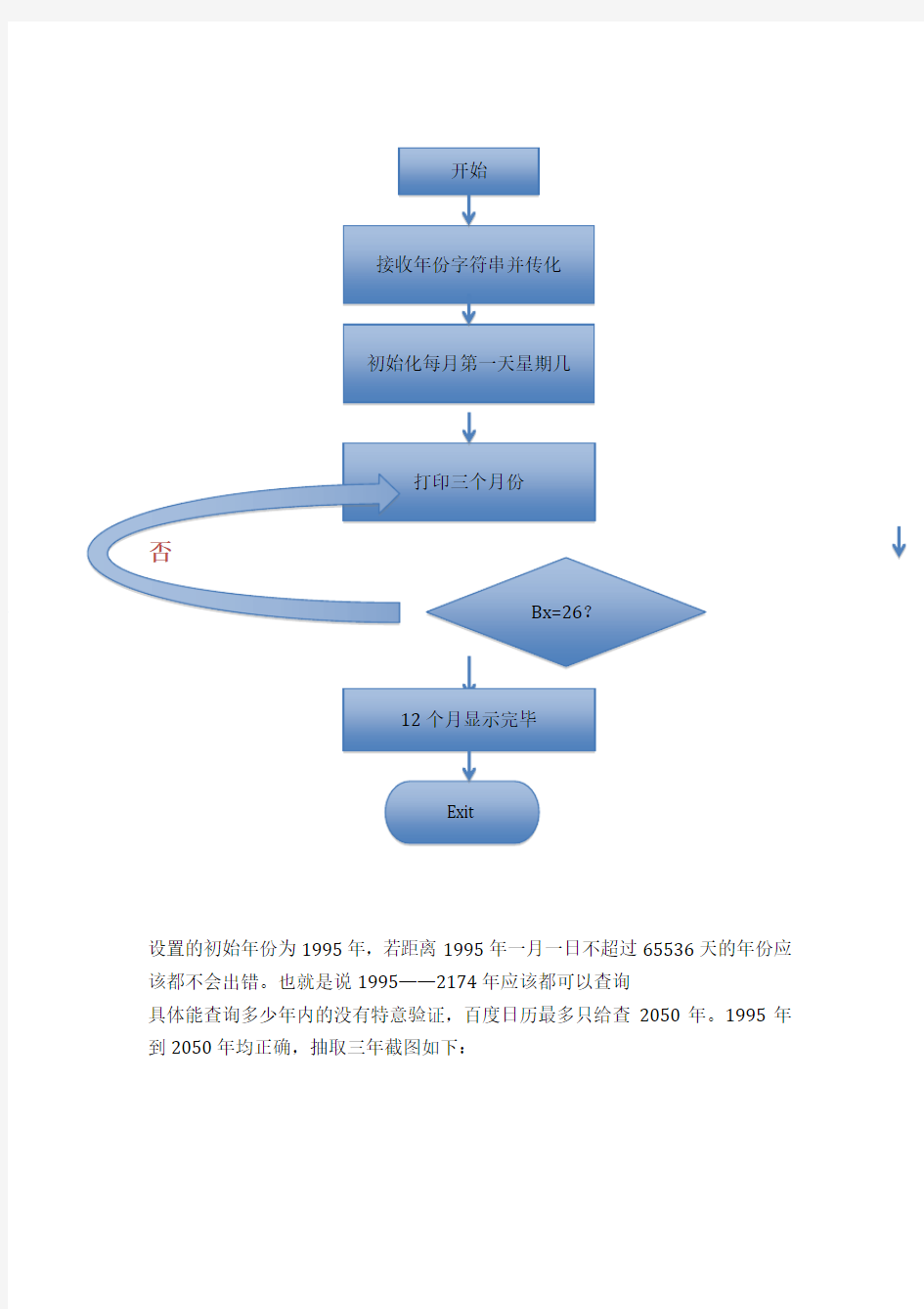 万年历设计报告(汇编)