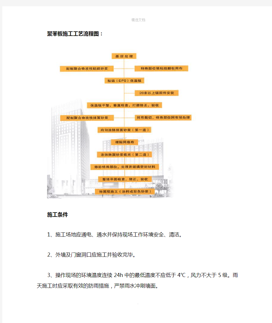 聚苯板施工工艺流程图(1)