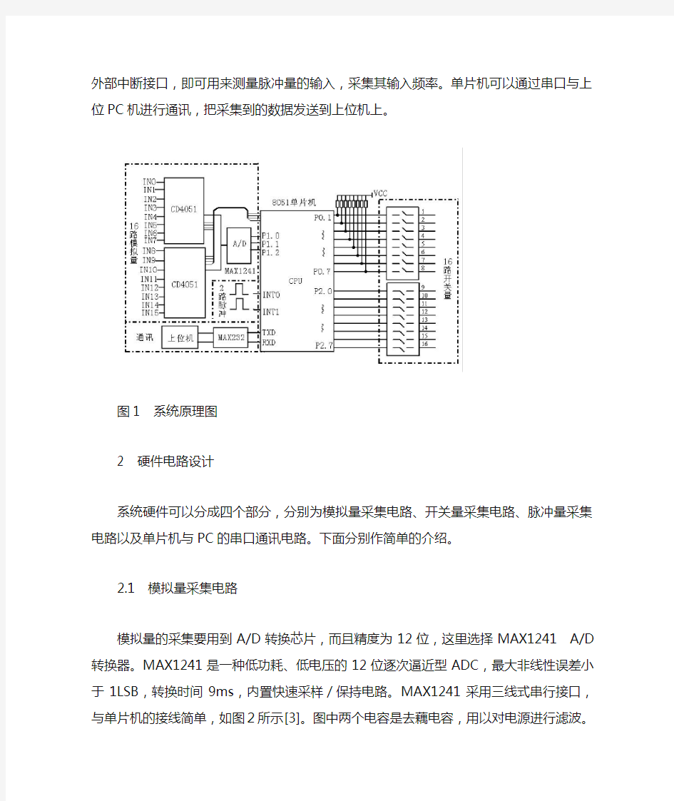 基于单片机的数据采集系统